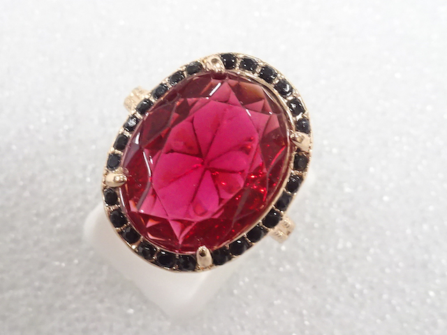 JAPANESE KIMONO / ANTIQUE COLORED STONE RING (SIZE 11.5)